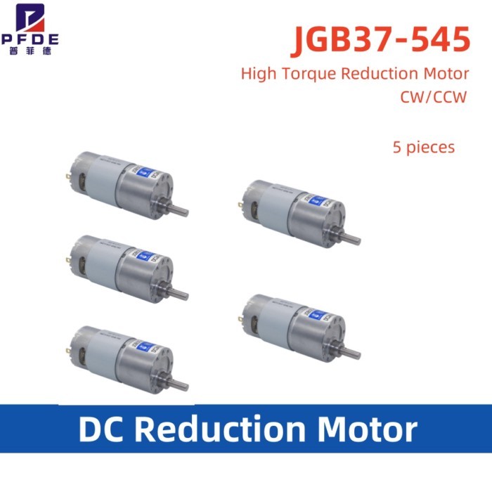 5PIC High Torque Reduction Motor  JGB37-545  DC Reduction Motor DC 12V 24v Low Speed Motor Forward