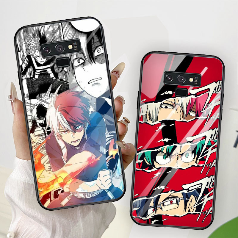 B-22 My Hero Academia Casing สําหรับ Samsung Note J6 J4 9 Core J7 Plus Prime Pro เคสกระจกนิรภัย