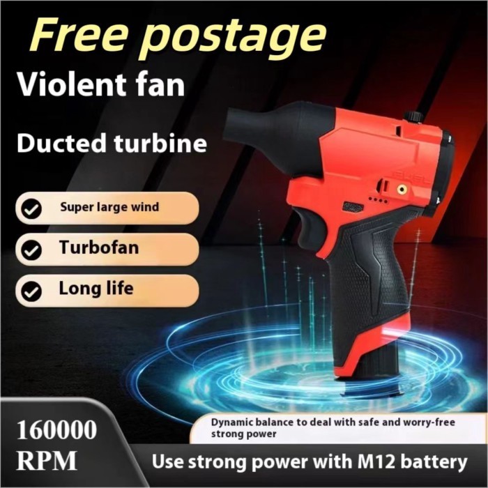 Brushless Jet Blower for Milwaukee 12V Battery 160000RPM Control Violent Turbo Fan Electric Air Dus