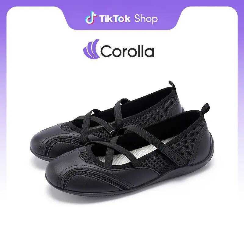 Corolla Ballet Sneaker รุ่น รองเท้าผ้าใบแฟชั่น พื้นนุ่ม สวมใส่สบายๆ เบาและกันลื่น รองเท้าแมรี่เ