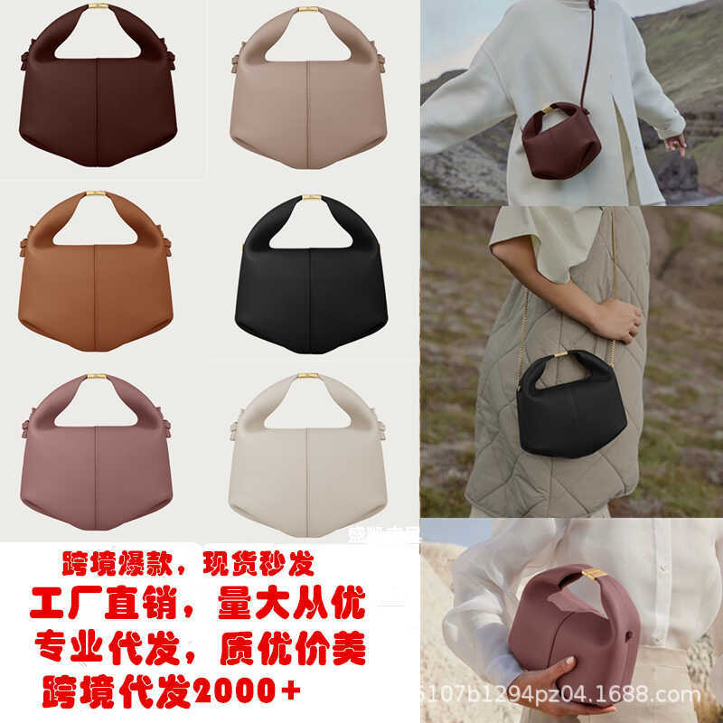 Polene Bento Bag Polene ของแท้หนังแฟชั่น All-Match One-Shoulder Cross-Body กระเป๋าถือ Fema