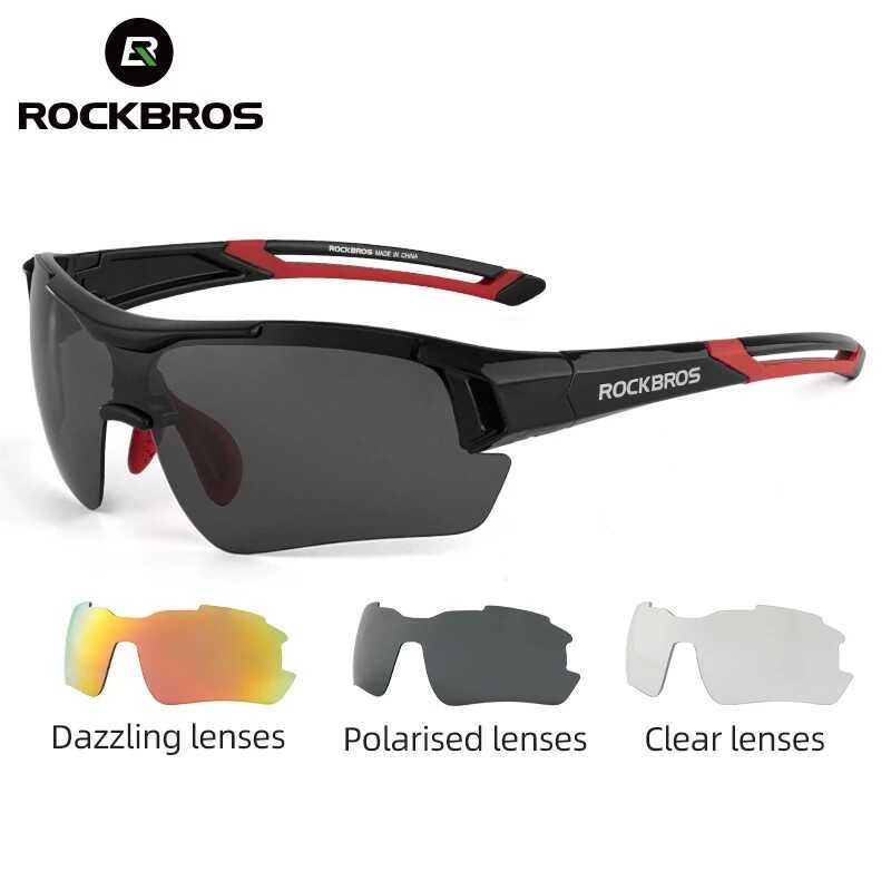 Rockbros Cycling Sunglasses For Men/Women Sports Fashion TAC Polarized Shades With 3 Interchangeabl