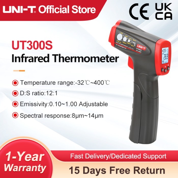 UNI-T UT300S Infrared Digital Thermometer Industrial Non-contact Thermometer Digital Gun Temperatur