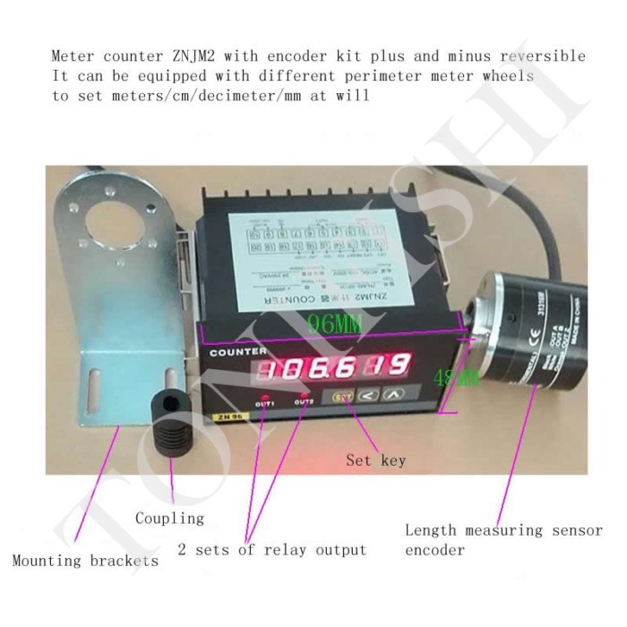 High frequency and high precision meter counter/counter/length meter/length meter ZNJM2+encoder wit
