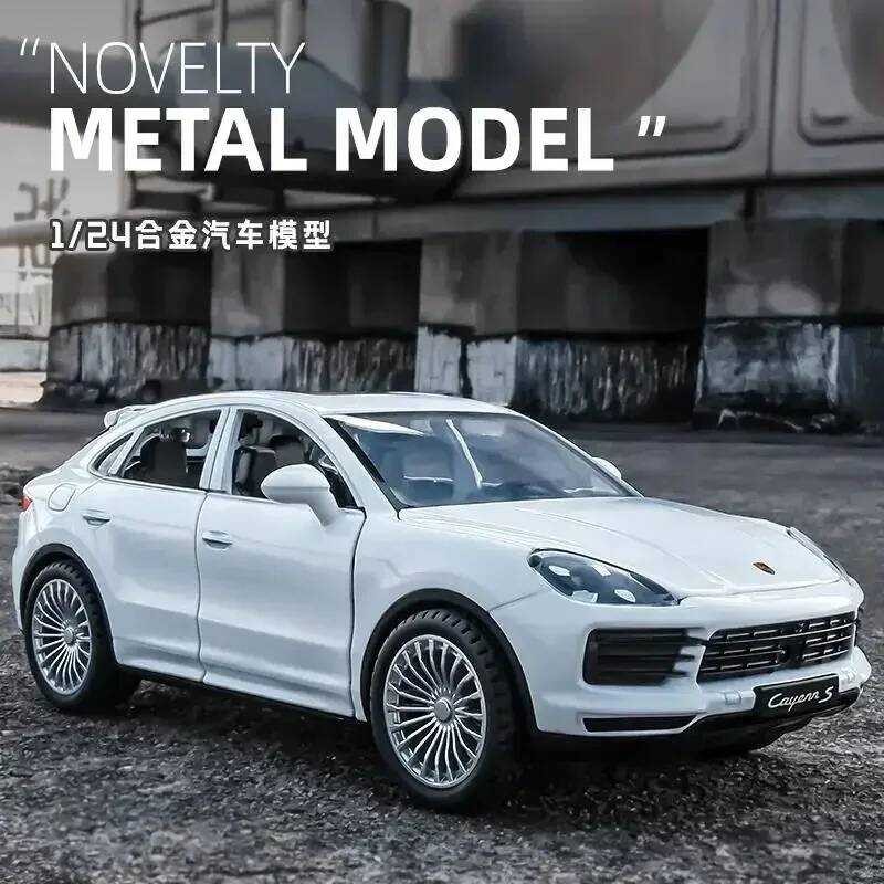 C 1:24 Porsche Cayenne S Turbo S Alloy Car Model Diecasts Metal Model Simulation Sound Light Collec