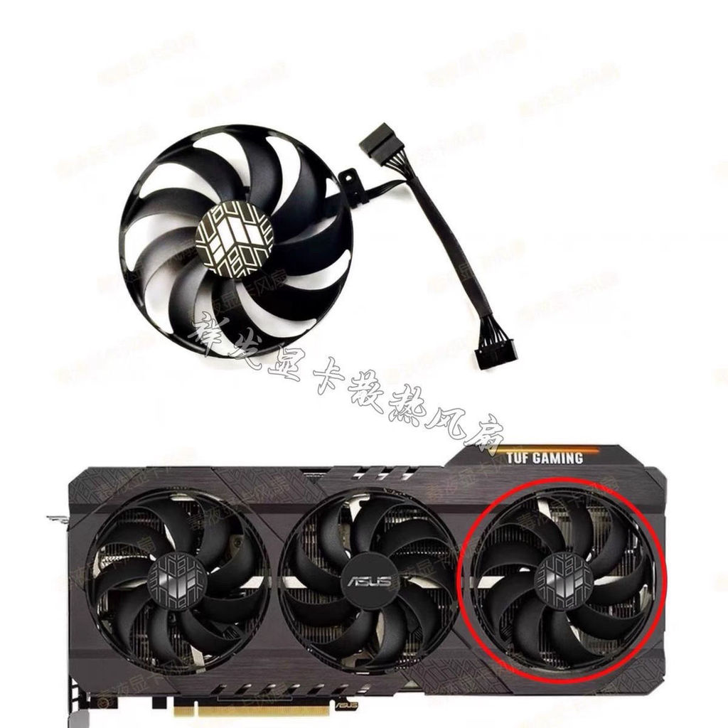 ASUS TUF RTX3060ti 3070 3080 3090 RX6700 6800 พัดลมการ์ดกราฟิกเงียบกว่า