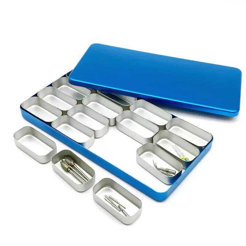 C 16 Rack Dental Box For Bur H K File Holder Block Sterilizer Case Dision Endo Box Dental Lab