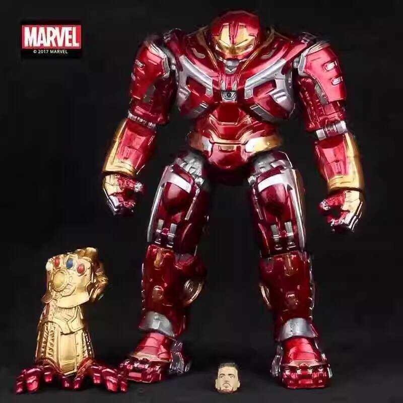 Avengers 4 Marvel Luminous Movable Anti-Hulk Armor Iron Man 44 Thanos Gloves โมเดลฟิกเกอร์