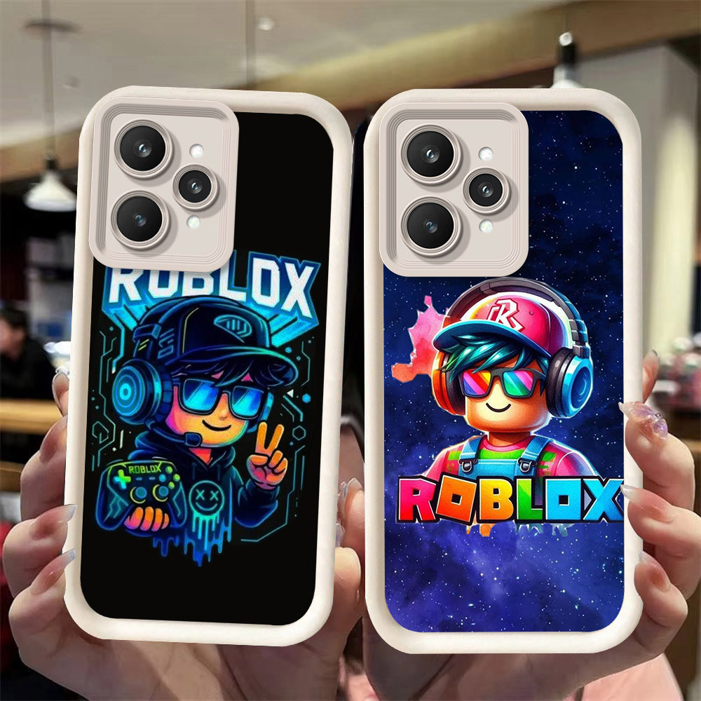 J-29 Roblox ดำขาวชมพูเคสโทรศัพท์หรับ Realme 9i V23i C35 C31 Q5i 10 V23 5G