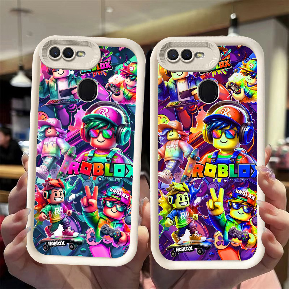 J-32 Roblox ดำขาวชมพูเคสโทรศัพท์หรับ OPPO A7 A11K A12 A3S A12E A1K A5S A12S AX5S