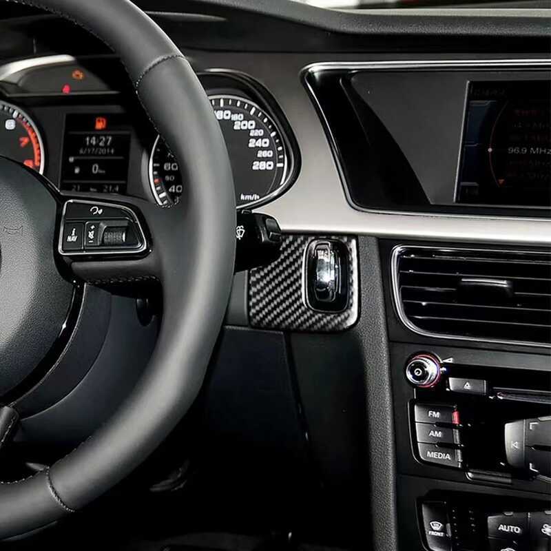 เหมาะสําหรับ 08-15 Audi Audi Audi A4 B8 A5 S5 สวิทช์จุดระเบิดที่สําคัญตกแต่งกรอบแดชบอร์ดเลื่อม
