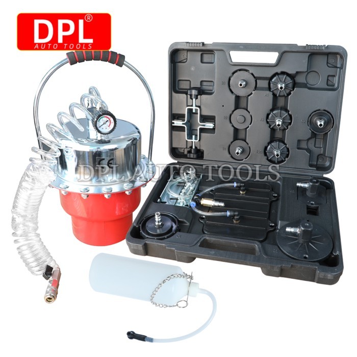 Portable Pneumatic Air Pressure Brake Tool Kit Clutch Brake Bleeder Valve System Kit Clutch Bleeder