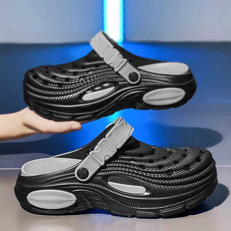 r Men Sandals Clogs Outdoor Garden Clogs Hole Shoes Male Casual Shoes Water Shoes Comfort Home Soft