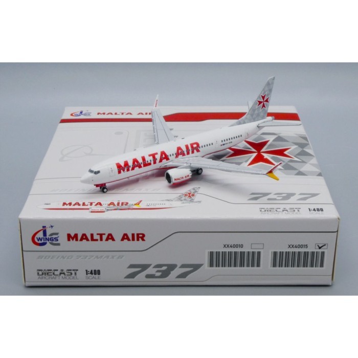 พร้อมสต็อก JC Wings 1: 400 Horse สายการบินอื่นๆ B737 Max8 9H-VUA โมเดลเครื่องบินโลหะผสมออกจากโมเดลรถ