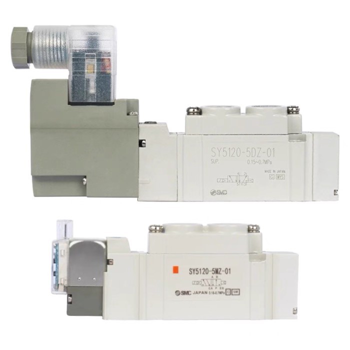 SY3120 5DZ M5 SY5120 5DZ 01 SY7120 High Quality  Pneumatic Control Solenoid Valve 5 Port 2 Solenoid