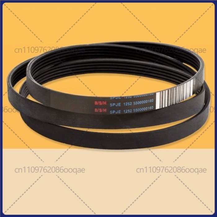 New Drive Belt 5PJE1252 / 5EPJ1252 / 5PJ1252 Replacement Part For Siemens Bosch Front Load Washing