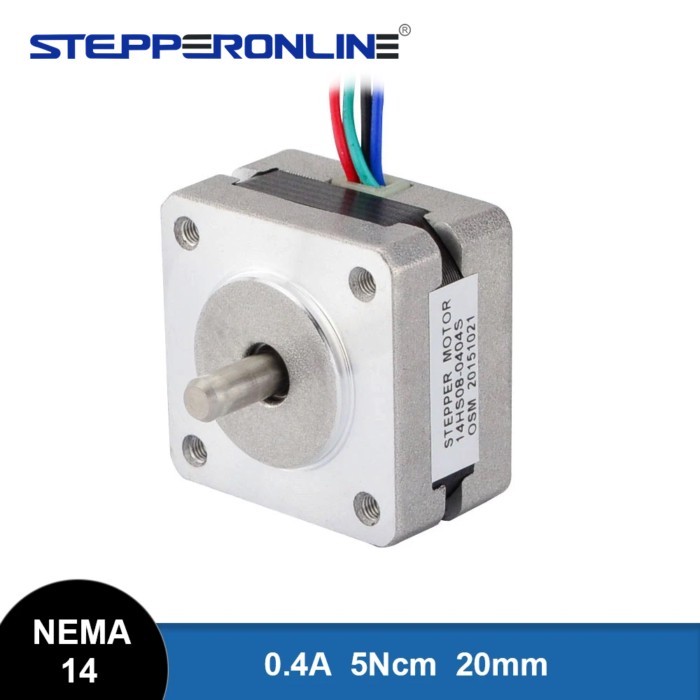 Nema 14 Stepper Motor Bipolar 1.8deg 5Ncm (7.08oz.in) 0.4A 10V 35x35x20mm 4 Wires for DIY CNC 3D Pr