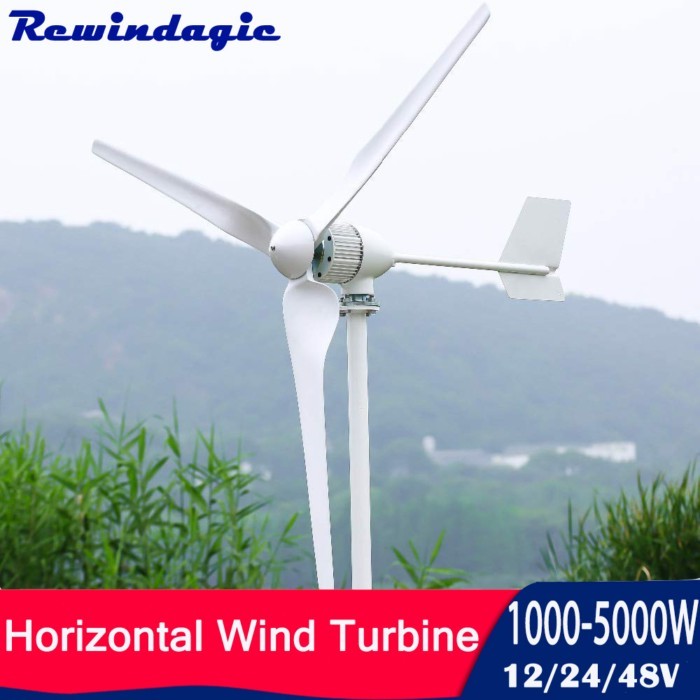 2000w 3000w 5000w Wind Power Turbine Generator 12v 24v 48v 96v With Controller Inverter Free Energy