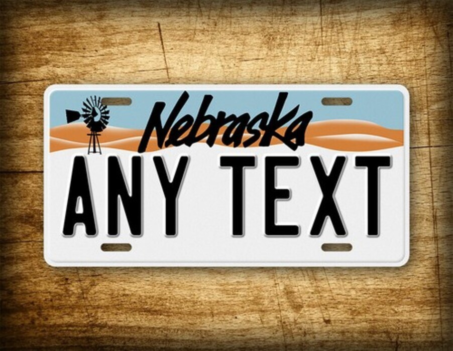ที่กําหนดเอง1990-1992 ป้ายทะเบียนรถ Nebraska State NE ป้ายอัตโนมัติจําลองแปลกใหม่