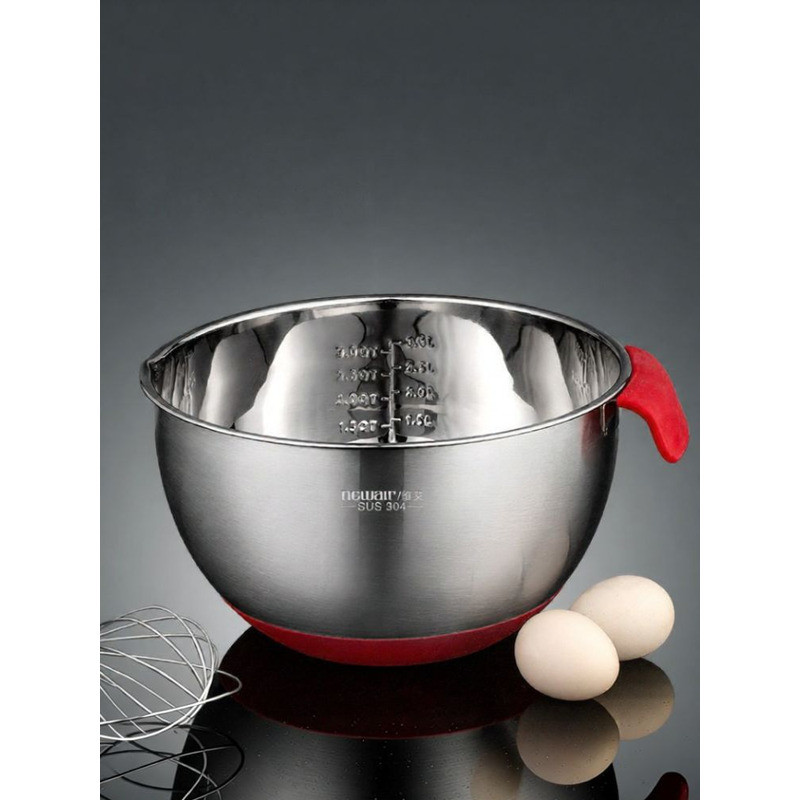& Deep Thick Stainless Steel Mixing Bowl