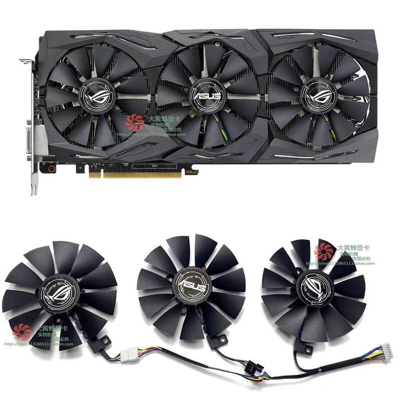 พัดลมระบายความร้อนการ์ดกราฟิก ASUS/ASUS RX590 580 480 ROG STRIX GAMING Raptor ใหม่ล่าสุด