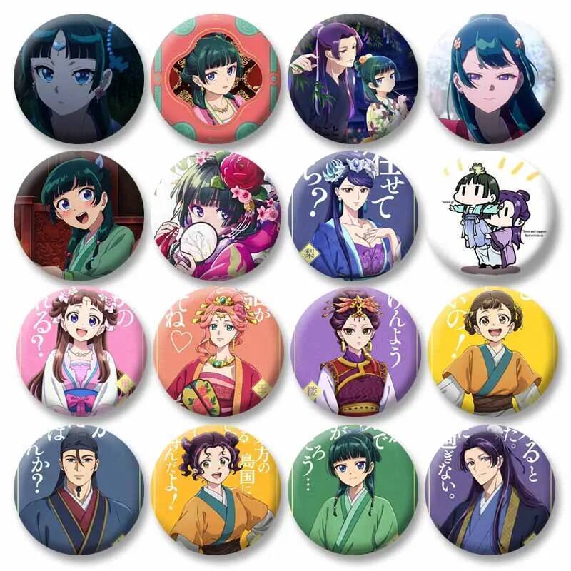 Apothecary Diaries เข็มกลัดการ์ตูนอะนิเมะรูป Maomao Jinshi Lapel Pins สําหรับกระเป๋าเป้สะพายหลังหมวก