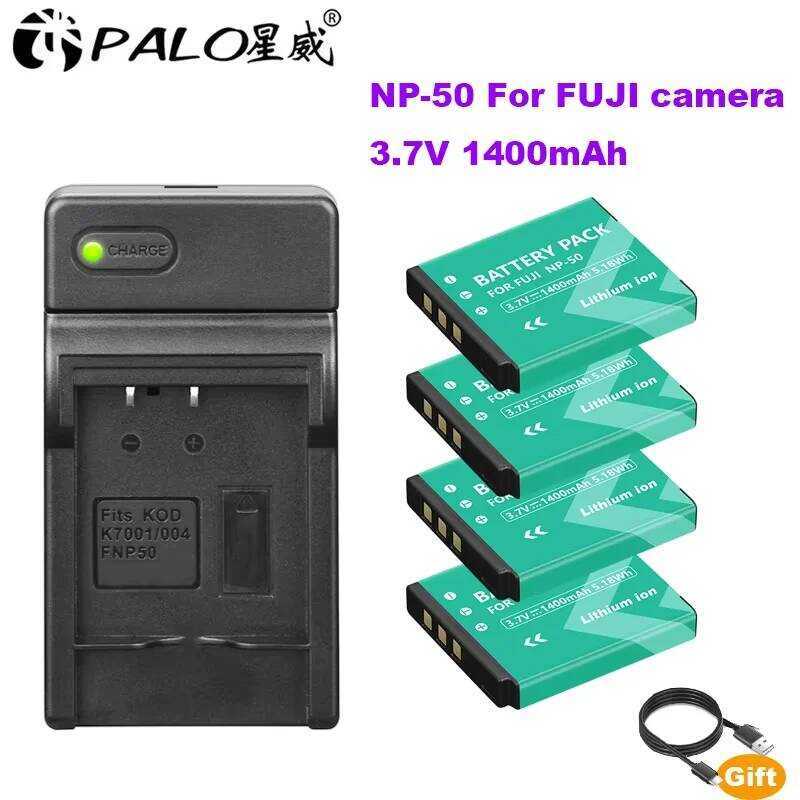 NP-50 แบตเตอรี่ np 50 แบตเตอรี่กล้อง fujifilm + LED fast Charging Charger สําหรับ XF1 X10 X20 XP100 