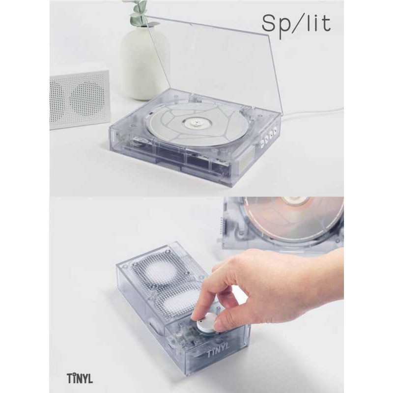 TINYL SPLIT Soft Fog White High Fidelity เครื่องเล่นซีดีเครื่องเล่นอัลบั้มเครื่องเล่นซีดีบลูทูธเครื่องเล่นแผ่นดิสก์