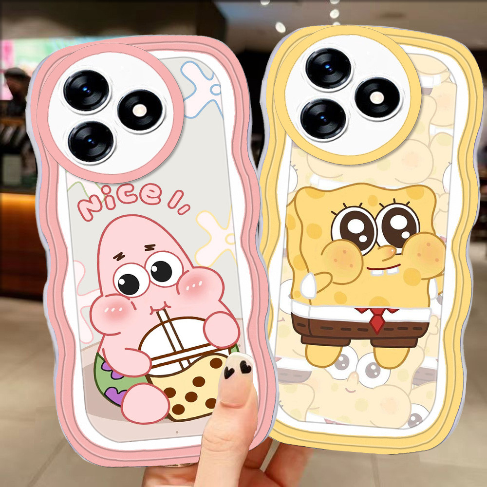 A-31 น่ารัก SpongeBob TPU Casing สําหรับ Tecno Pova 6 5 Neo 2 7 Pro 5G เคสใส