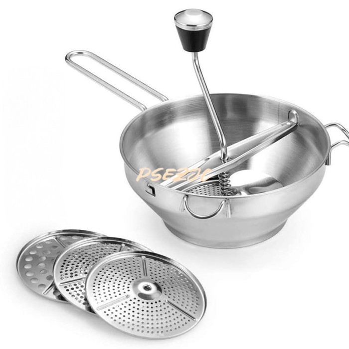 Wire Handle Jam Grinder Stainless Steel Manual Vegetable Mixer Jam Mashed Potato Grinder Manual Veg