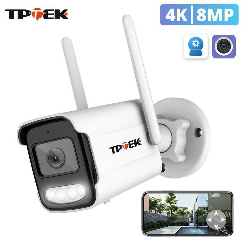 กล้องวงจรปิด IP 8MP 4K Wifi กล้องรักษาความปลอดภัยภายนอก 5MP CCTV Wifi กล้องวิดีโอ Wifi กันน้ำ CamHi 