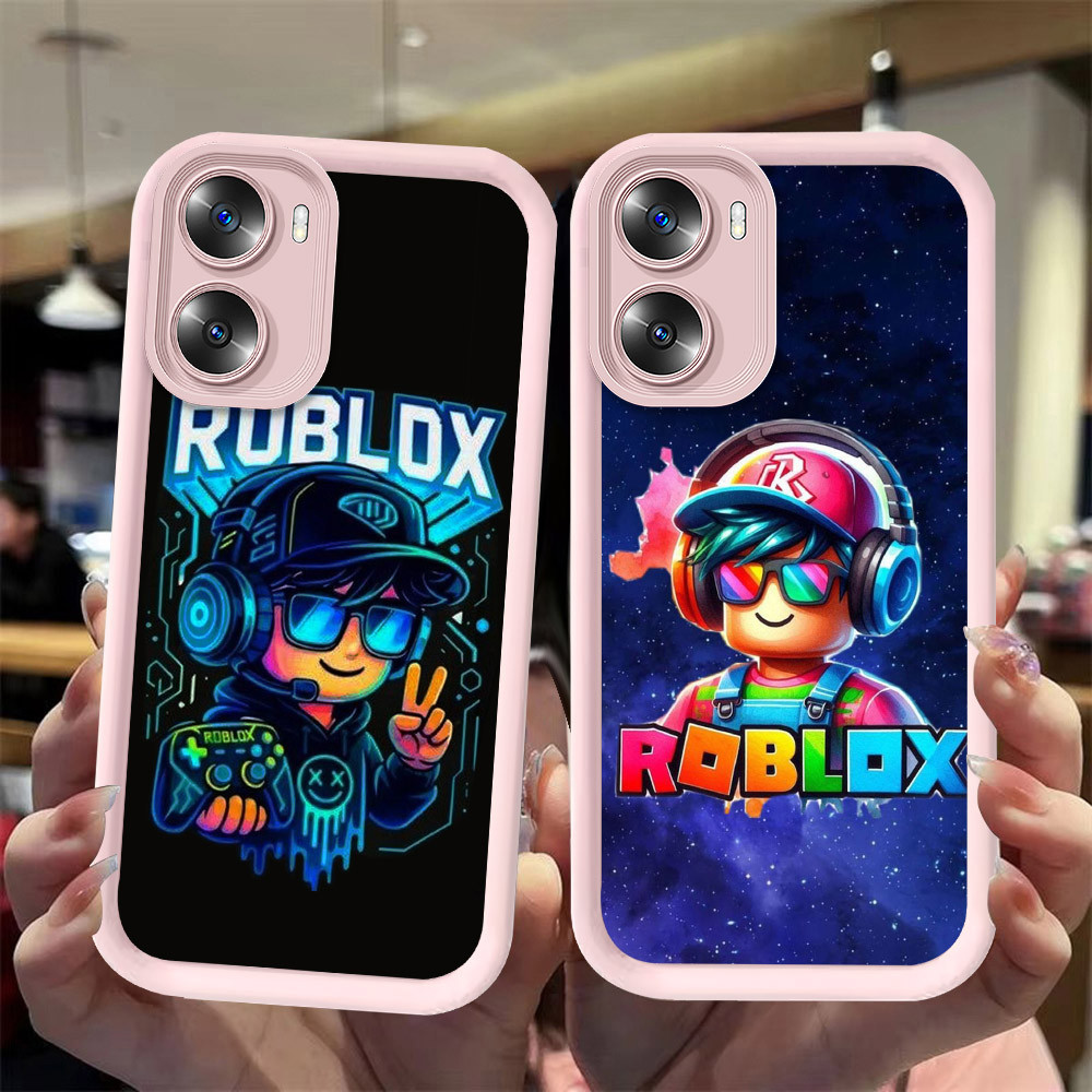 J-29 Roblox ดำขาวชมพูเคสโทรศัพท์หรับ OPPO A57 A77S A57S A77 A56S A57E 5G