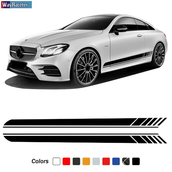 Edition AMG Sport Side Stripe Skirt Sticker Decal For Mercedes Benz E Class W213 S213 E43 E53 E63 A