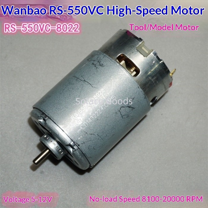 Mabuchi RS-550VC-8022 มอเตอร์ 5V-12V รุ่นกําลังสูงเครื่องมือไฟฟ้าความเร็วสูง 550 มอเตอร์