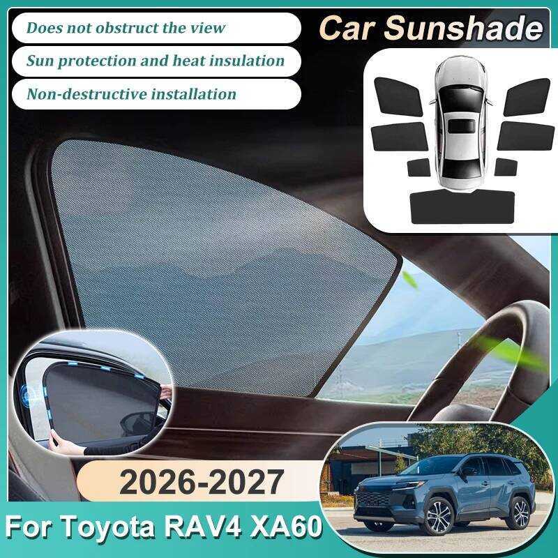 สําหรับ Toyota RAV4 XA60 MK6 2026 2027 ตาข่าย Visor ฉนวนกันความร้อน Shade Sun Protection Magnetic Su