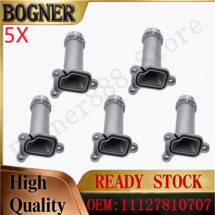 5Pcs Aluminum Engine Cooling Pipe Coolant Connector 11127810707 For BMW F01 F02 F07 F10 F12 F13 F20