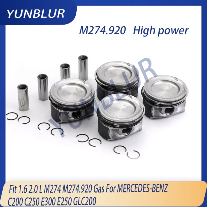 STD 0.5 Engine Parts Piston & Rings Set Fit 1.6 2.0 L M274 M274.920 M274.910 Gas For MERCEDES-BENZ