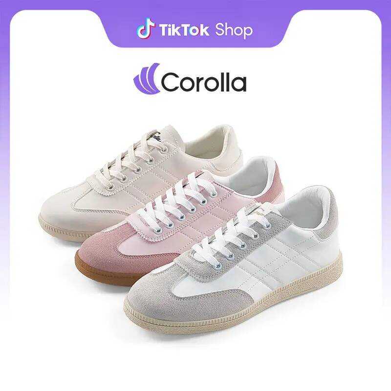 Corolla รองเท้ากีฬาผู้หญิง รองเท้าทำงาน รองเท้านักเรียน อัปเปอร์ PU พื้นรองเท้าด้านนอกเป็นยาง น