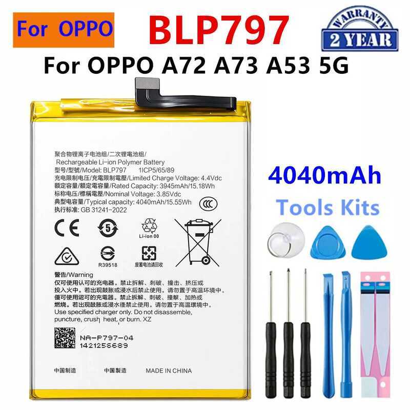 แบตเตอรี่ Blp797 Blpa21 Blp965 Blp865 Blp851 สำหรับ Oneplus A72 A73 A53 A18 K10x K9 Pro 5G A74 A95