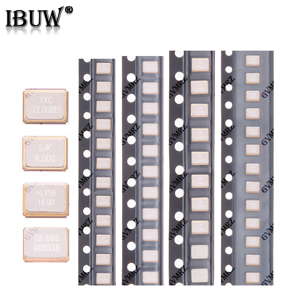 10PCS 32Mhz 40Mhz 48Mhz SMD 4P 3225 Passive คริสตัล osciler 8Mhz 16Mhz 20Mhz 24Mhz 25Mhz 26Mhz 27Mhz