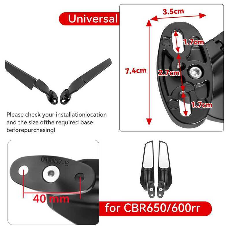 สำหรับ Honda Cbr650r F Cbr1000rr CBR 190 250 300 400 500 600 R RR ชุดปรับแต่งปีกกันลมสำหรับมอเตอร์ไ