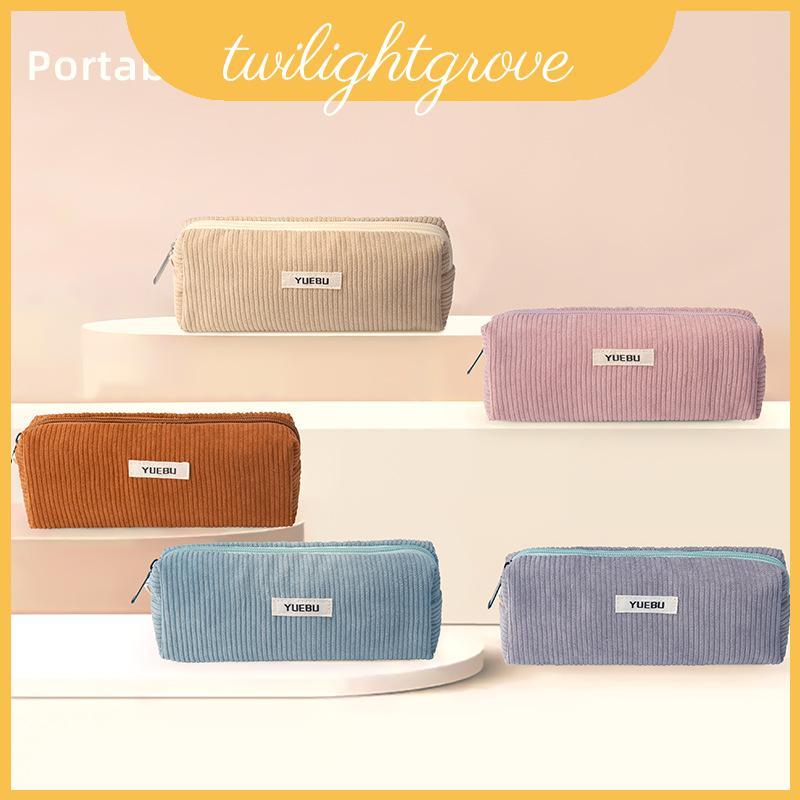 Corduroy Stationery Cozy Bag สําหรับโรงเรียนและสํานักงานพร้อมความจุจัดเก็บน้ําหนักเบาและ