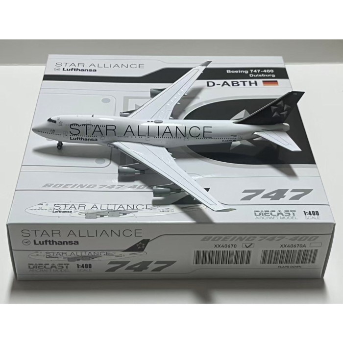 พร้อมส่ง JC Wings 1: 400 Hennessa Airlines B747-400 D-ABTH Model Star League Out of Print Model