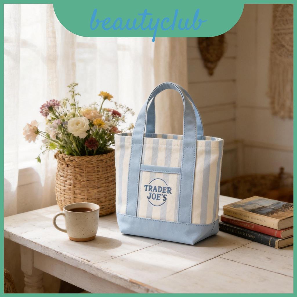 Joes Canvas Trader Tote พร้อมกระเป๋าหลายช่องสําหรับช้อปปิ้งและการเดินทางแบบสบายๆ