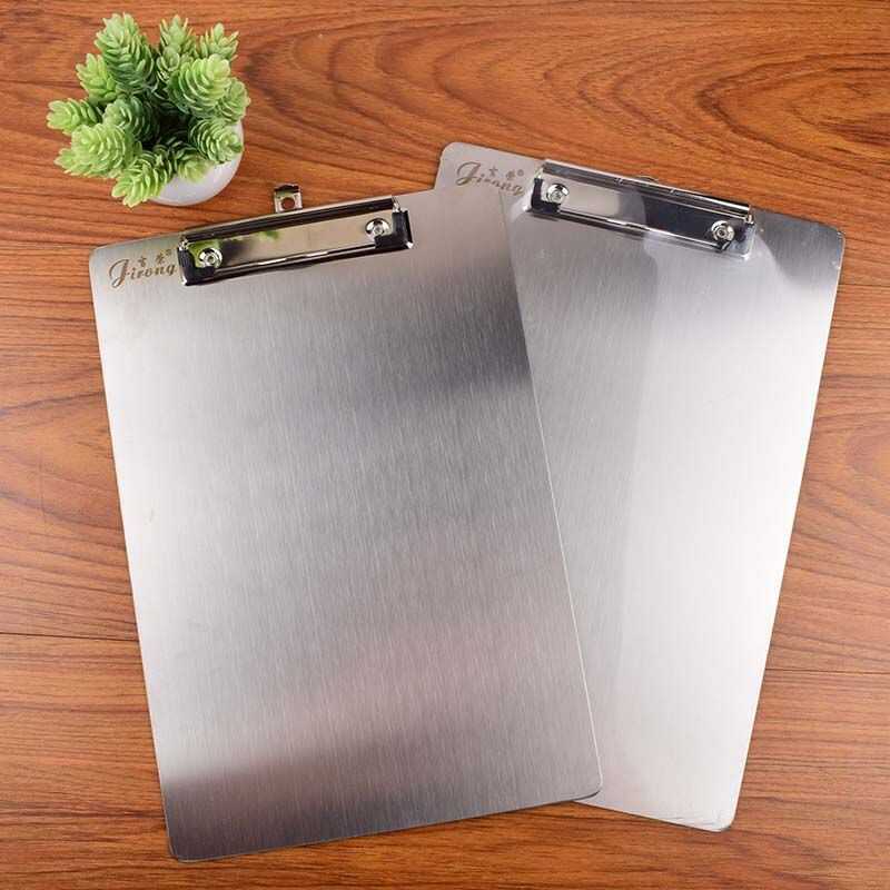 & A4 Thickness 1mm A5 Stainless Steel Plate Writing File Invoice Menu Clip Board