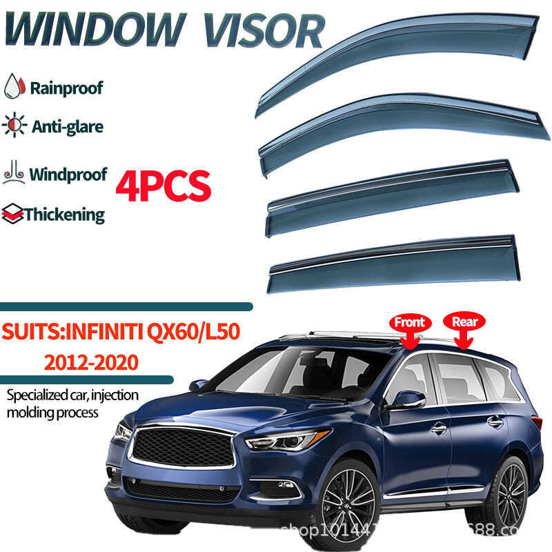 เหมาะสําหรับ INFINITI QX60 Rain Block INFINITI QX60 L50 2012 + ที่บังแดดหน้าต่าง