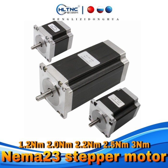 NEW Nema23 Stepper Motor 1.2Nm / 2.0Nm / 2.2Nm / 2.5Nm / 3Nm 3A 56mm 76mm 82mm 100mm 112mm Length f