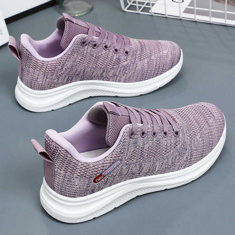 Spring And Autumn New Knitted Women's Shoes Shoes Soft Sole Casual Sports Shoes For Women Sneakers