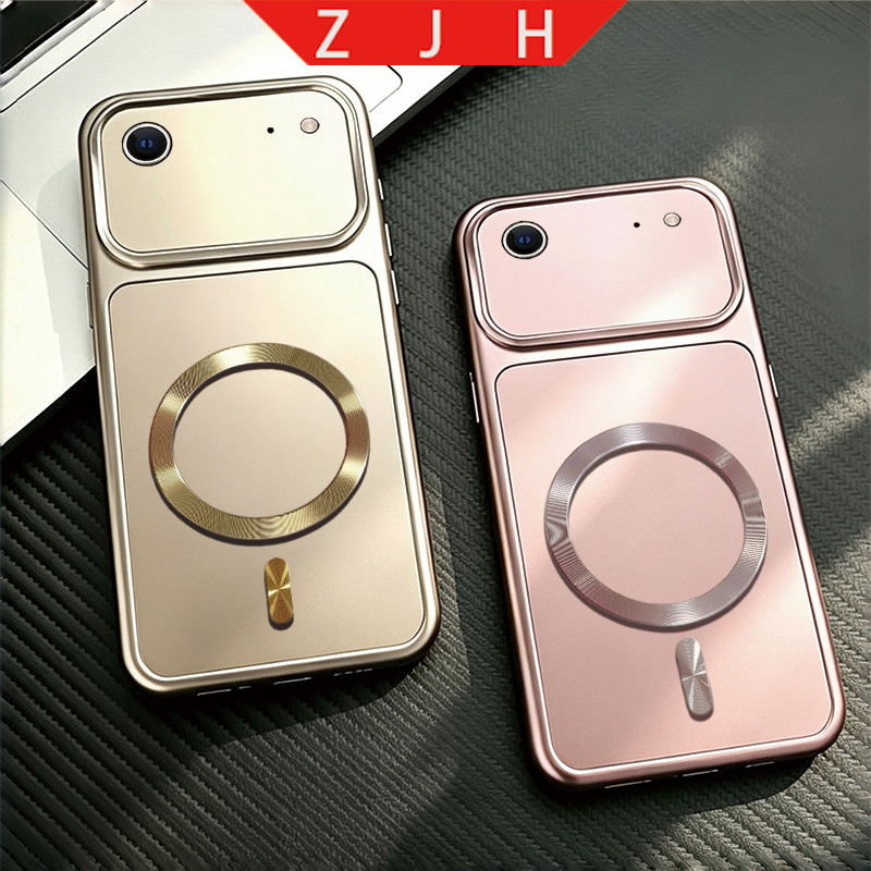 เหมาะสําหรับเคสโทรศัพท์ iphone 17 AIR ด้ายใหม่หางแม่เหล็กสีกันกระแทกหน้าต่างขนาดใหญ่ Casing MKLKN02