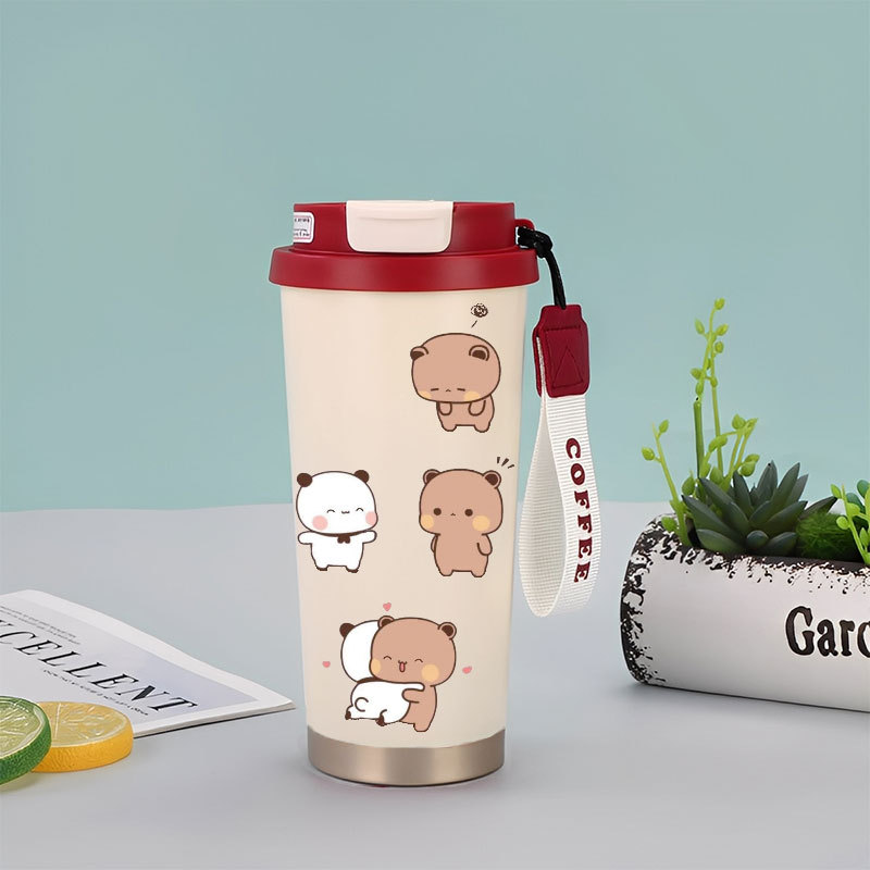 TERMOS Bubu Dudu Love Tumbler กาแฟถ้วยสแตนเลส 500 ML แก้วสูญญากาศ Thermos ถ้วยกาแฟ CUPLXSP0930